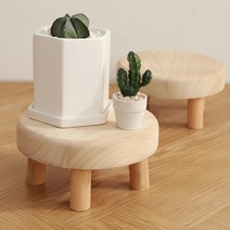 오동나무 앉은뱅이 다용도 받침대 2개 세트, 네츄럴