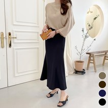 세이스타일 리플 세미플레어 스커트