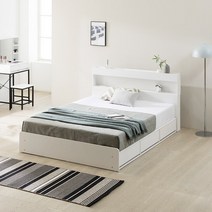 파로마 포마드 LED수납침대 SS 프레임만 슈퍼싱글침대 / 수납침대 / 원룸침대, 화이트