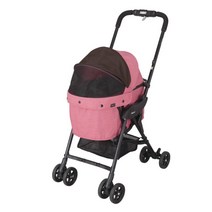 컴펫 밀리밀리 라이트 반려동물 카트 유모차 15620, 샴페인 로즈