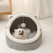 도토리ZIP 시즌오프 강아지집 고양이숨숨집 포근한 방울방울 하우스, 그레이켓