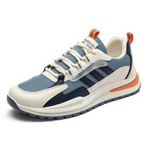 메쉬운동화 남성 가죽 그라데이션 컬러 레이싱 러닝화 충격 흡수 여름 워킹화