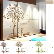 올리브 대형 큰 빅사이즈 나무 모양 그림 꾸미기 데코 스티커 시트지 매장
