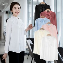 모슬린 엄마옷 미니 타이 블라우스 EBL112253 마담 미시옷 중년여성의류 빅사이즈 50대 60대여성옷