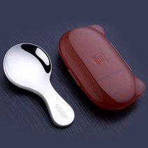 휴대용 미니 스푼 브라운 요플레스푼 차스푼 티스푼