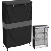 MOLLYAIR 선반 커버사이드 포켓 포함 - 회색 미디움 스티치가 있는 검정색 스탠다드 색상 30x14x60인치, [02] 36Wx 14Dx 54H, [03] 검정색과 회색 접합