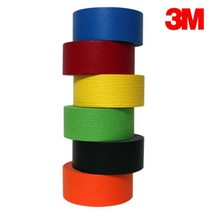 골든트리 3M 칼라 종이 마스킹테이프 48mm x 40M 6색 색깔 커버링 마킹 테이프, 3M 노란색 48mm x 40M 1개