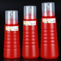 위생 초장병 3종 플라스틱 뚜껑 양념병 소스병 소스통, 대 7x22(cm) 550ml