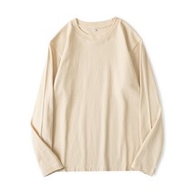 퓨어 코튼 베이직 클래식 면 티셔츠 기본티 230g 헤비 솔리드 컬러 긴팔 셔츠 루즈핏 릴랙스 캐주얼 데일리 코디