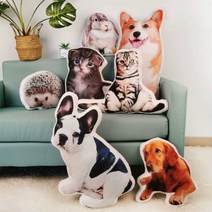 포토쿠션 반려동물 주문제작 강아지 고양이 인형 맞춤, 20CM 단면