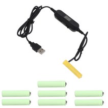USB ~ AAA 더미 배터리 케이블 1.5V 3V 6V 12V 전원 공급 장치 컨버터 와이어 교체 1-8pcs AAA 배터리 120cm, 한개옵션0