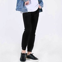 남자 블랙진 밴딩 청바지 조거 스판 데일리 데이트 gap 편한 팬츠 봄 워싱 테이퍼드핏 옆라인 크림진