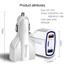 (연말초대박세일) 퀄컴스마트IC QC3.0 PD 3포트 차량용 고속충전기, 화이트, 차량용 고속 충전기