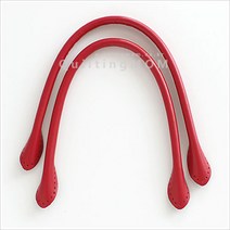 퀼팅맘 (국내생산) 미니 30cm 천연 가방 가죽손잡이끈, [1020] 레드, 1세트