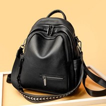 서류가방 소가죽 소 가죽 검은 숄더 배낭 대용량 숙녀 2023 여자 학교 여행 가슴 패션 여자 숄더 큰 남성