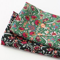 자투리 인견 다마스크플라워 택1, 인견 다마스크플라워 블랙