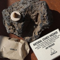 Lotus Natural Cones 로투스 내츄럴 콘 인센스 스틱 향 피우기 홀더 세트, vanilla