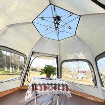 KORAMAN 뷰가 좋은 원터치텐트 육각 한강 캠핑 그늘막, A.5-8인용