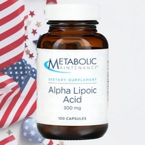 Metabolic Maintenance 메타볼릭 메인터넌스 알파리포산 300mg 캡슐 100정 티옥산, 1병