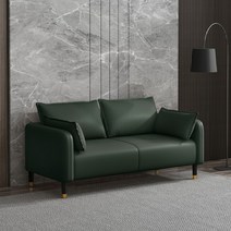 2인용 미니 쇼파 가죽 수입 거실 고탄력 예쁜 심플 인테리어 코너형, 2인(120CM), 잉크그린