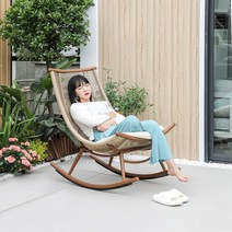 그네의자 흔들그네 실내 야외 벤치 Meiqi 라운지 성인용 정원 가정용 레저 등나무 게으른 흔들의자, 1. 달 흔들의자 베개 쿠션 1개 증정