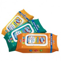 유한 세정살균티슈 60매 향균 소독용 알콜 세정 청소 물티슈, 오렌지퓨전