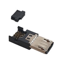 마이크로 USB 4핀 메일 플러그 압접타입 커넥터/Micro USB 4Pin Male Plug Connector 국내산