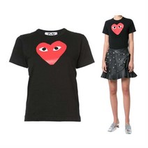 꼼데가르송 CDG 레드 하트 여성 티셔츠 AZ-T111-051-1