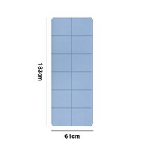 요가밴드 라텍스밴드 근력 탄력 필라테스 밴드 6MM 접이식 요가 매트 두꺼운 TPE 소프트 더블 미끄럼 방지 패드 쿠션 명상 댄스 체육관 홈 피트니스 장비, 183x61cm, blue+183x61