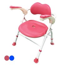 노인복지용구 요양인정번호 어르신 임산부 접이식 4단계 높이조절 목욕의자 BOFEEL8 목욕보조용품, 경감대상자9, 블루, 1개