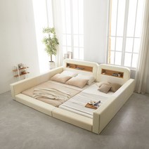 [한정수량 PE폼선물] 파로마 벤들리 가드형 SS+Q_ 40T라텍폼스매트 / 패밀리침대 / 트윈침대, 아이보리/PE폼깔판