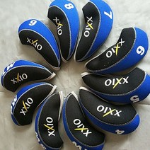 Bird 골프채 아이언 헤드커버 10종 세트, XX10 블랙/블루
