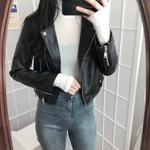[슬림핏]미니라이더 가죽자켓