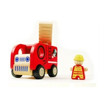 아동 원목 자동차 놀이 나무 블럭 장난감 창의력 완구, 소방차
