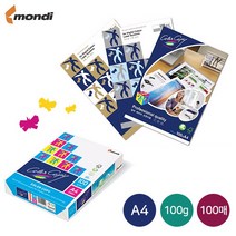 Mondi 컬러레이저전용지 A4 100g 100매 몬디 고급용지, 단품
