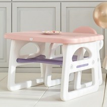 1인 핑크 3살 4살 책상 의자 세트 여아 인테리어 아기방 유아 4세 유아테이블 아이 아기 낮은책상 3세