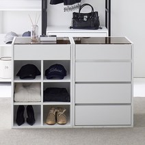 애니 아일랜드 4단 드레스룸 서랍 오픈형 악세사리장 침실 옷방 수납장 600 800 1200, 1200아일랜드(오픈형), 멀바우