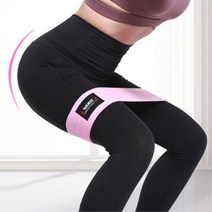 헬스 하체운동 보조 프롭 스쿼트밴드 M, 파스텔핑크