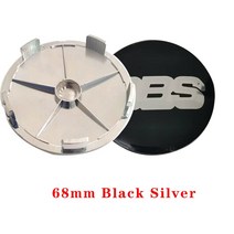 자동차 휠 센터 업 캡 BBS 자동차 스타일링 림 커버 액세서리 블랙 실버 레드 골드 56mm 60mm 65mm 68mm 70mm 4 개, 68mm Black Silver