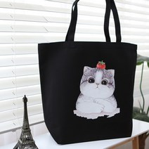 방울고양이 에코백 숄더백 보조 학원가방 캔버스백
