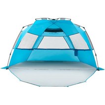 Pacific Breeze Products Easy Setup Beach Tent Deluxe XL 개인 정보 보호를 위한 확장 가능한 바닥 SPF 50 팝업 비치 텐트 4인 이상, XL with Extendable Floor