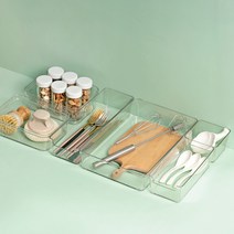 호쿠호니 탕비실정리함 티백 보관함 서랍칸막이 커피 화장대 사무실, E