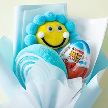 유치원졸업식꽃다발 재롱잔치 킨더조이 유아 꽃다발, 핑크, 핑크인형 무지개장미 킨더 꽃다발