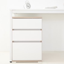 이프자인 샌디스 3단 책상 서랍장 보조서랍장, 화이트자작