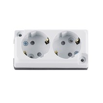동양전자 동양 노출형 2구 접지 콘센트 사선형 16A 250V DYCN-G2C 콘센트설치부속품, 1