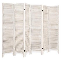 Best Choice Products 5.6ft Tall 6-Panel Folding Freestanding Wood Blind Style Room Divider Privacy S, 1