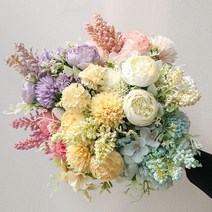 작약 부케 부쉬 - 꽃풍선재료 만들기 diy 아트 카네이션 라넌큘러스 수국, 연핑크