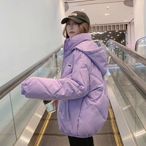 새로운 패션 마름모 특대 짧은 다운 코튼 패딩 코트 여성 의류 가을 겨울 두꺼운 재킷 2022