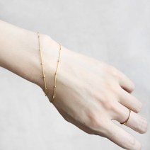 14K 촘촘한 볼체인 디자인 팔찌