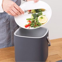 음식물 쓰레기통 수거통 잔반통 짬통 밀폐 냄새차단, 색상, 아이보리